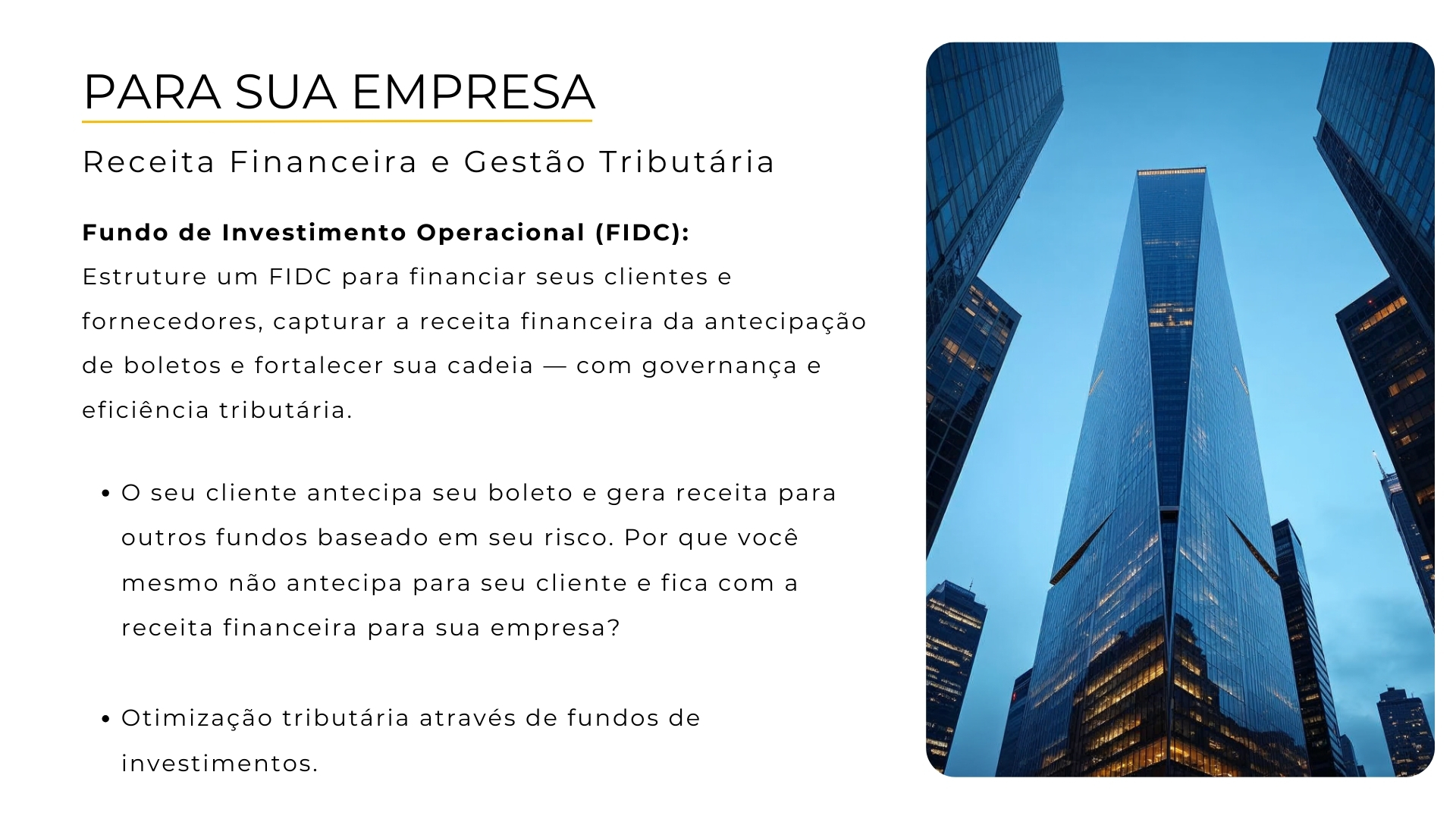 Destaque para empresas